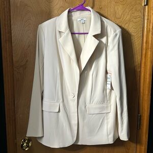 New Bar III Cream/Off White Blazer